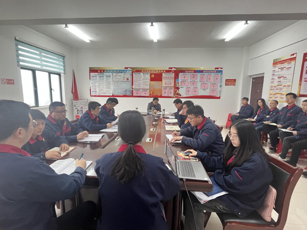 王伍升参与建材公司党支部党员大会 