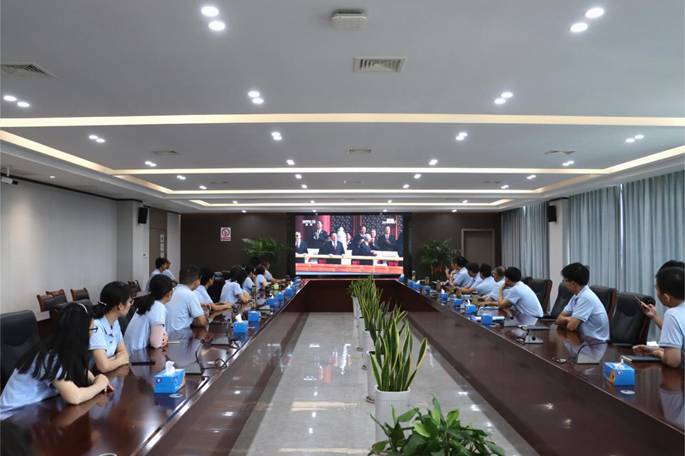 公司组织收看留念中国人民抗日战争暨世界反法西斯战争成功80周...