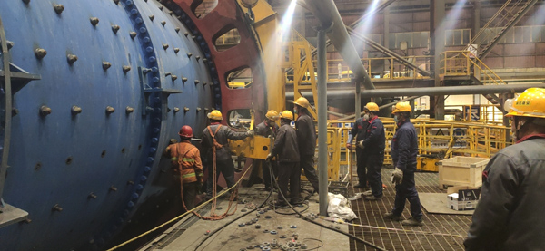 装置公司实现金冠铜业选矿月修工作 装置公司实现金冠铜业选矿月修工作