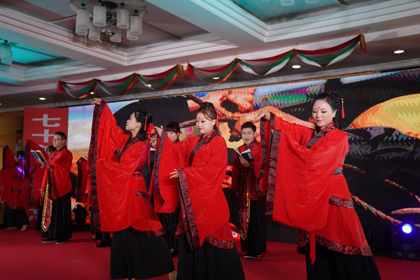 公司进行“建安赋”配乐．朗诵．跳舞专题竞演 